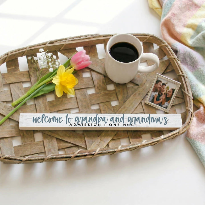 Welcome Admission Grandparent Gift Shelf-Sitter Sign