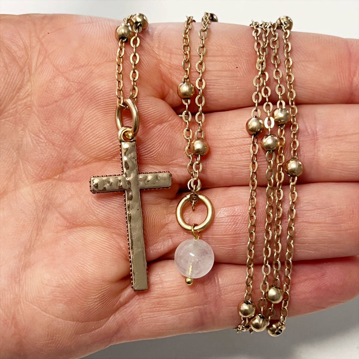 "Trust" Cross Dainty Necklace