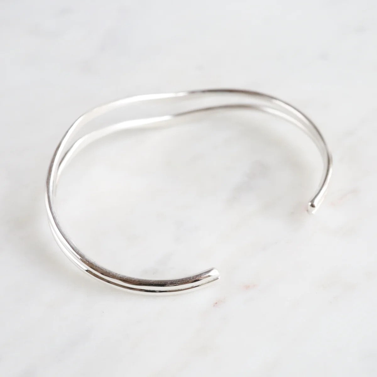 Hammered Double Wave Cuff