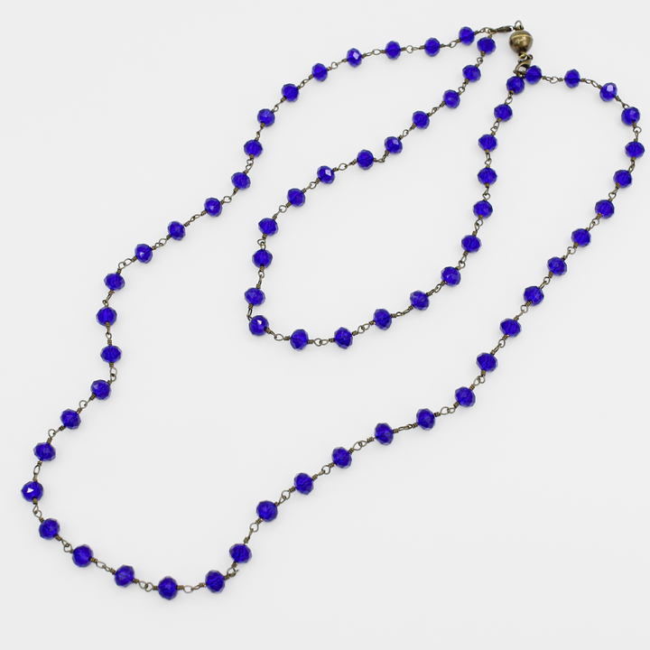 Crystal Rosary Beaded Layering Necklace – 6 Colors