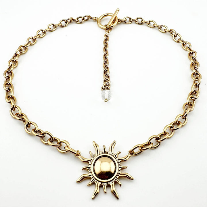 "Grateful" Sun Choker Necklace