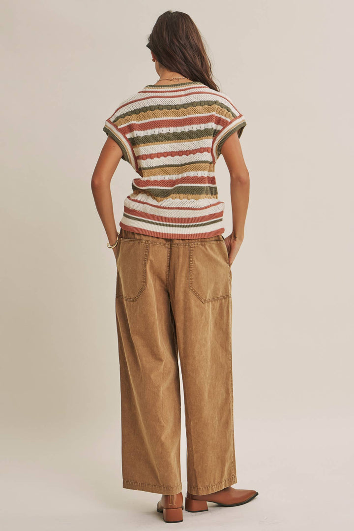 The Morgan Textured Stripe Sweater Vest