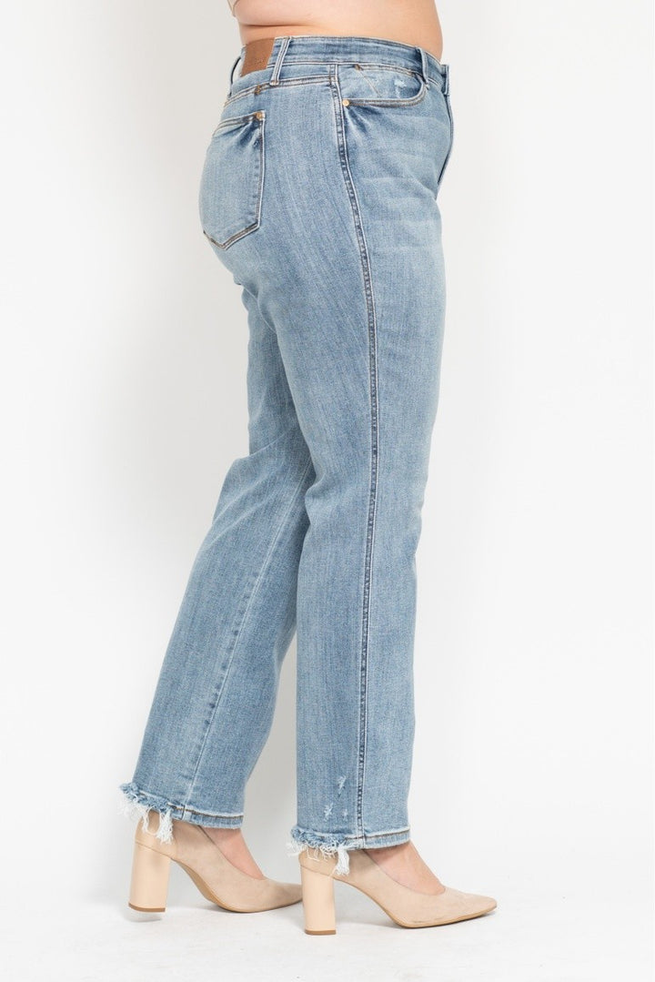 Mid-Rise Yoke Cell Phone Pocket Dad Jean | Plus