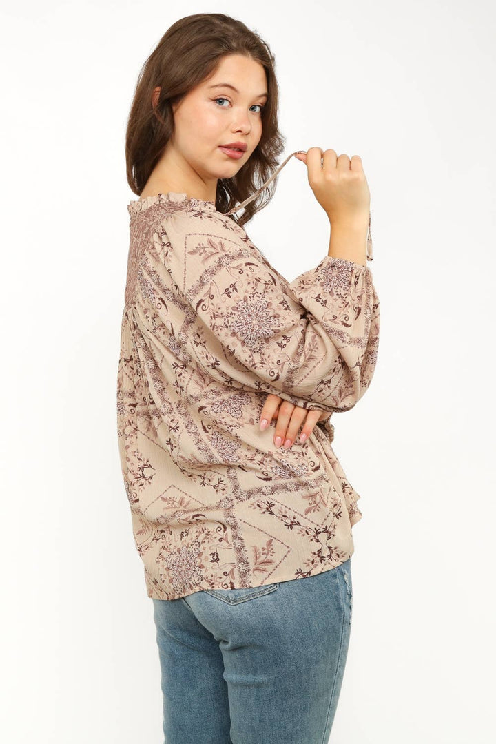 Plus Size Bohemian Blouse