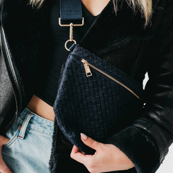 Westlyn Woven Bum Bag | Suede