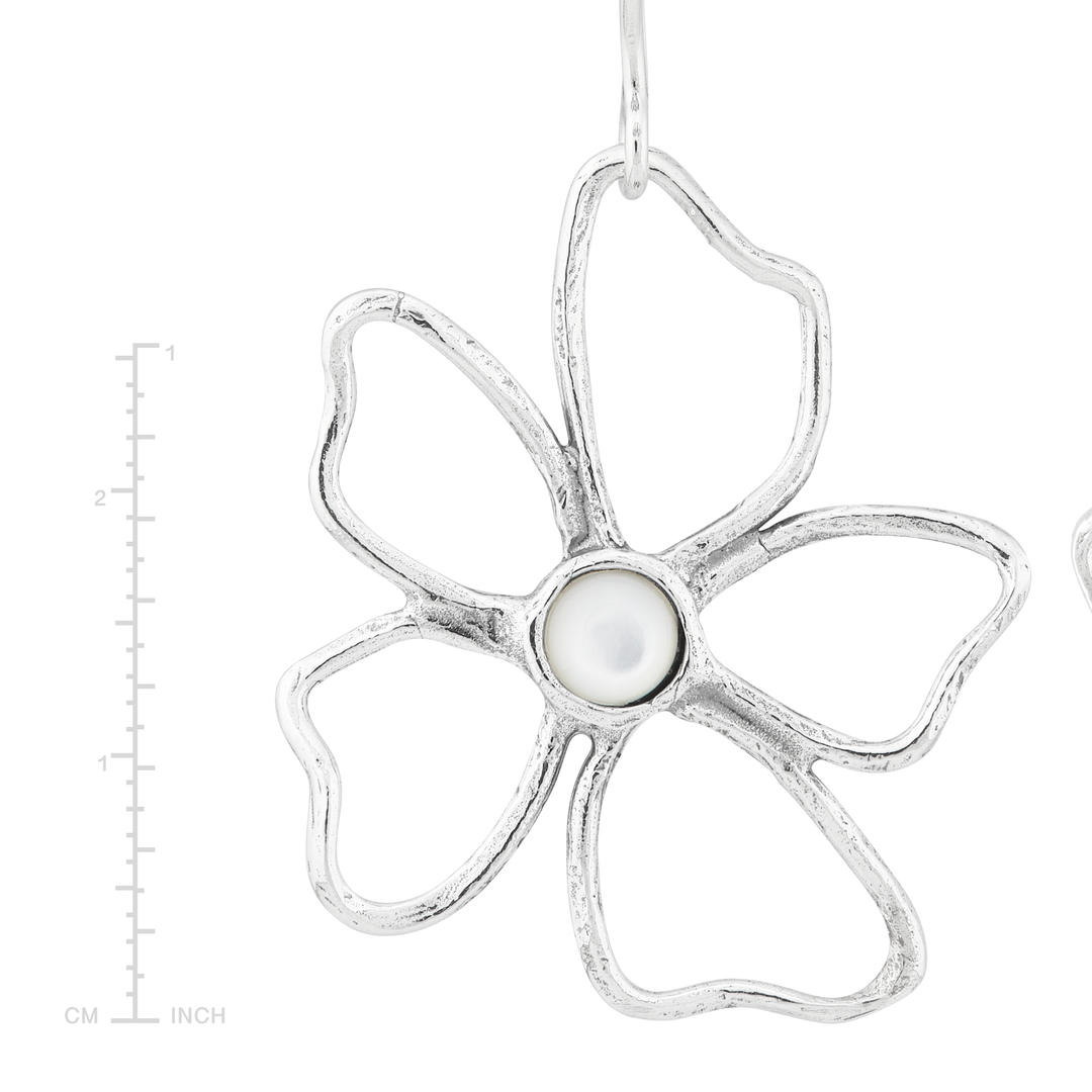 'Blooming Flower' Sterling Silver & Mother Of Pearl