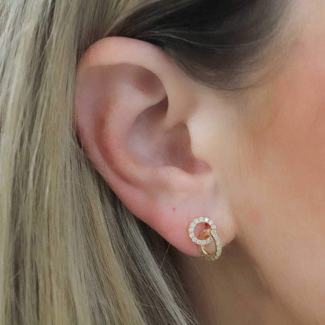 Pavé Mini Link Earrings