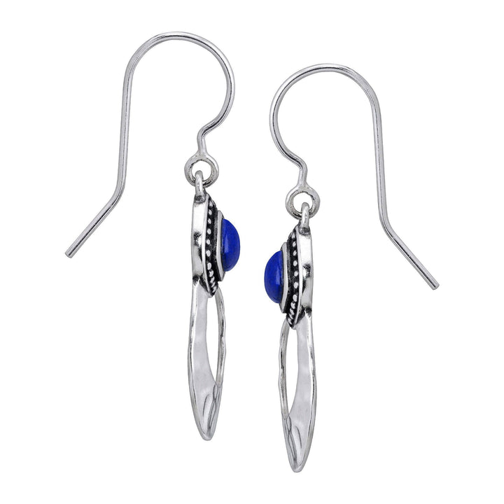 'Atacama' Lapis Drop Earrings in Sterling Silver
