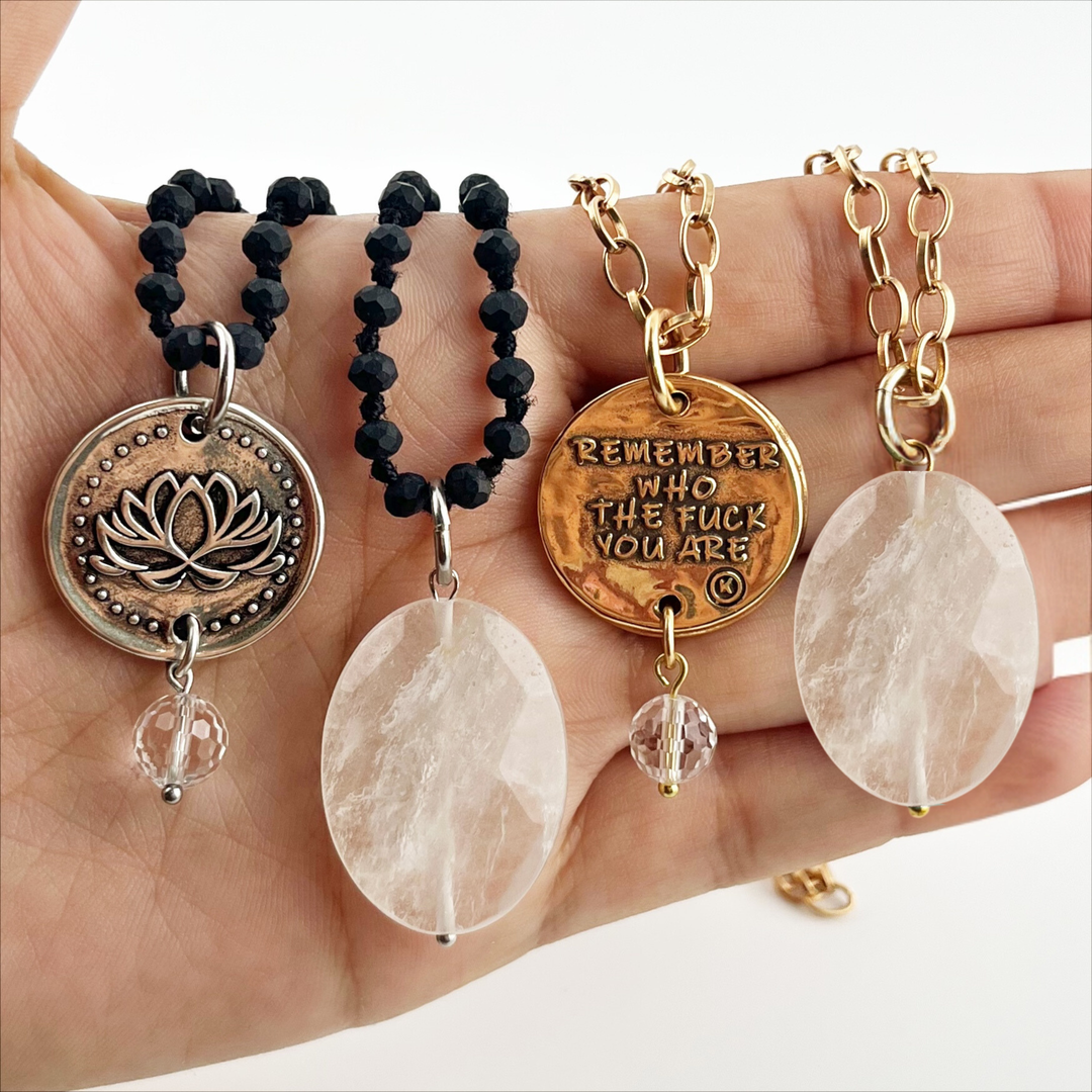 "Remember Who The Fuck You Are" Lotus Original Necklace