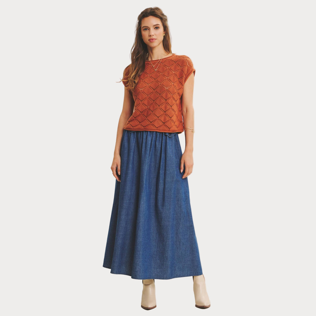 Timeless Textured Cable-Knit Top