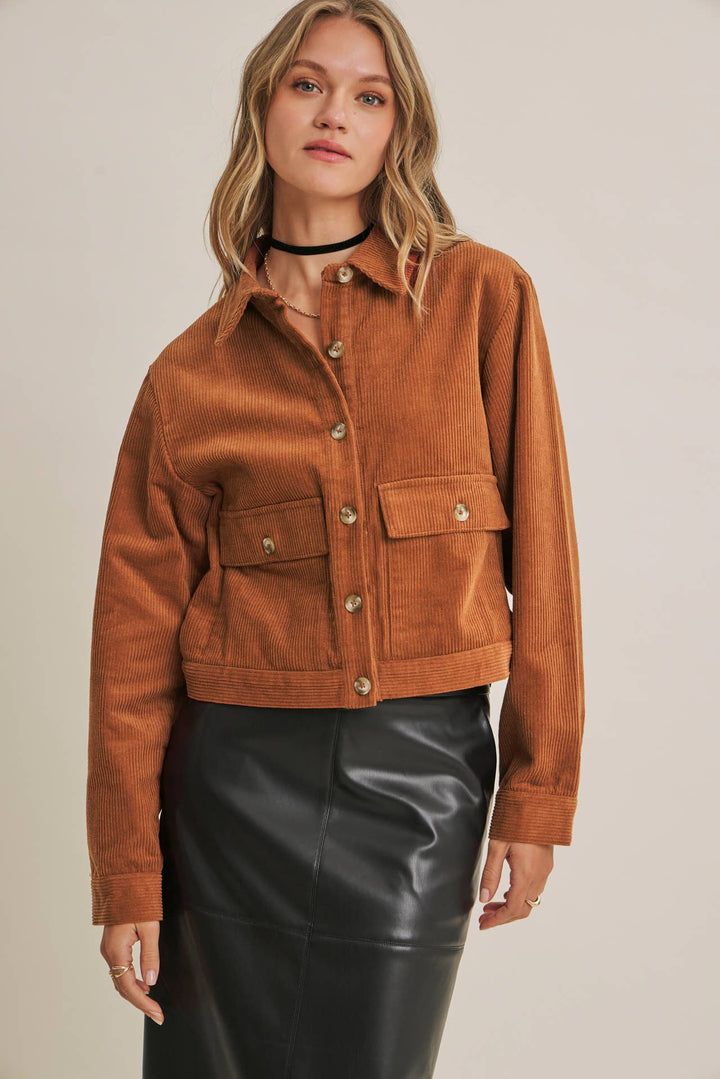 The Rowan Corduroy Cropped Jacket