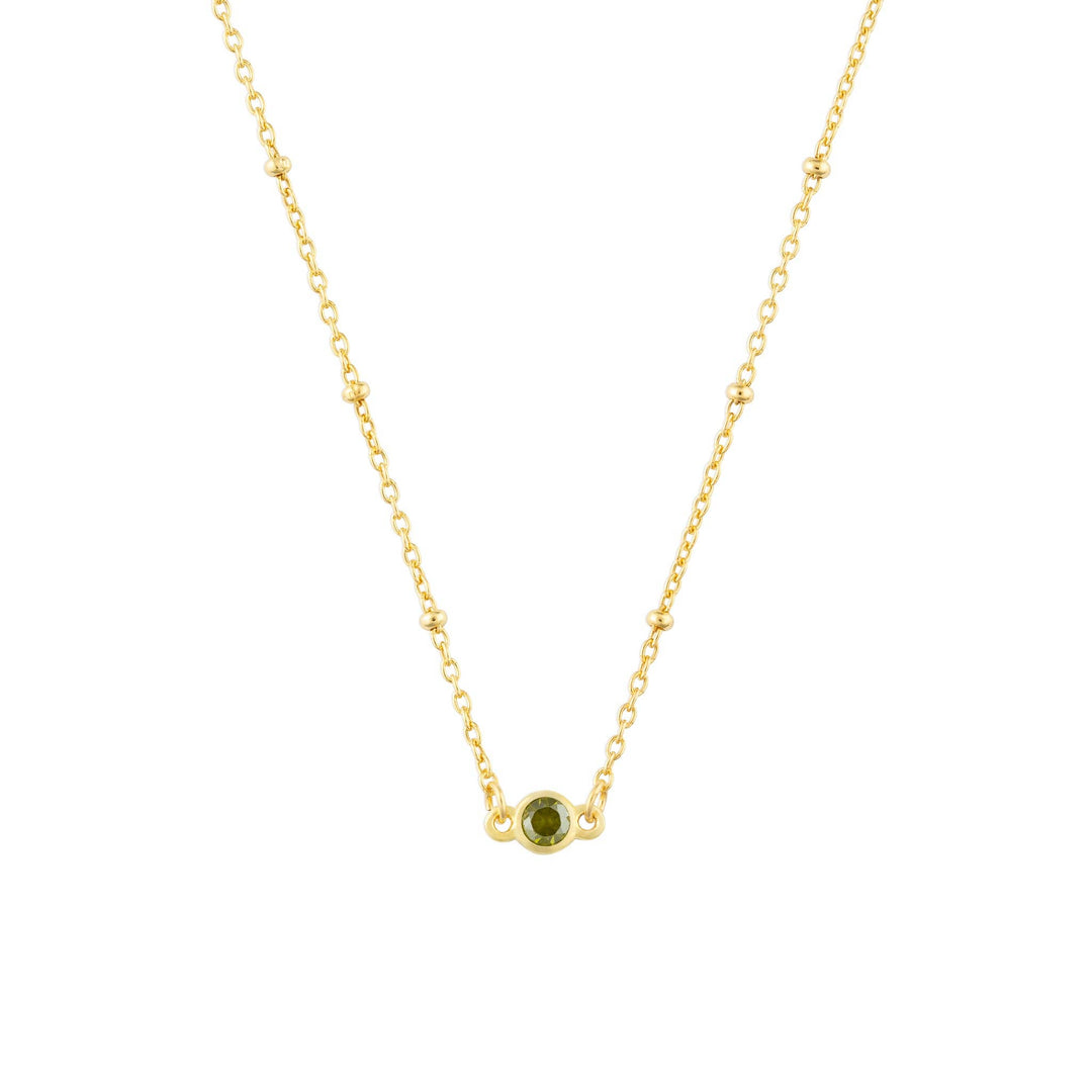 AUGUST BIRTHSTONE NECKLACE GOLD