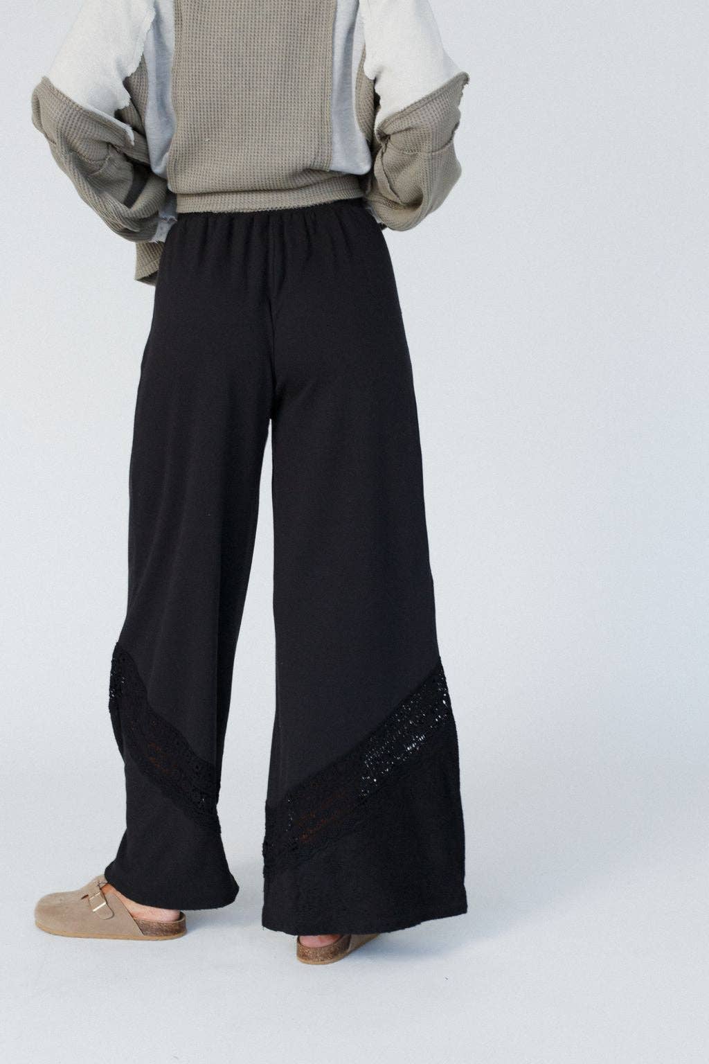 Lyrical Wide Leg Pants - Black