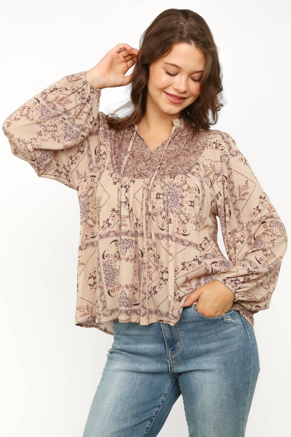 Plus Size Bohemian Blouse