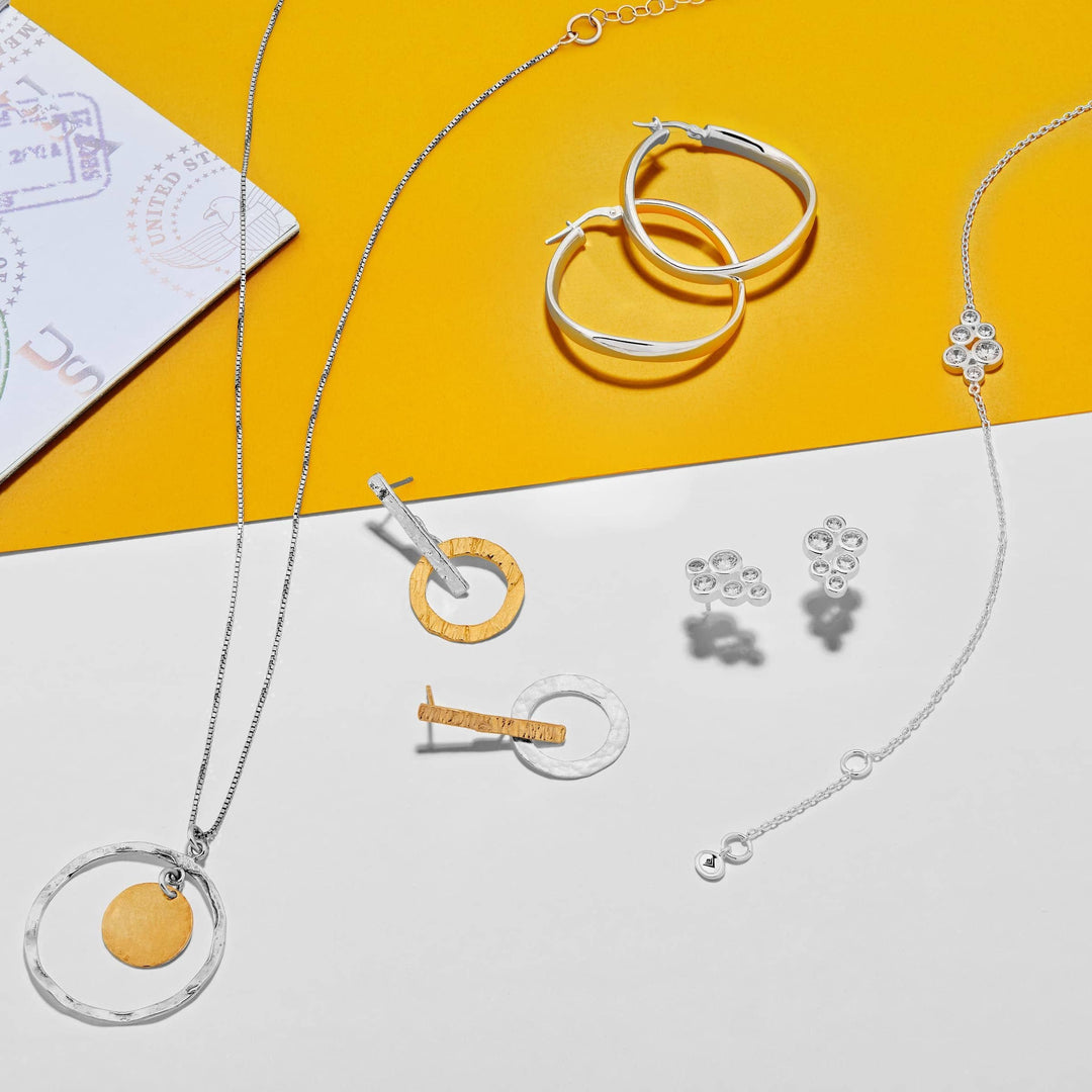 'Marbella' Disc Pendant in Sterling Silver