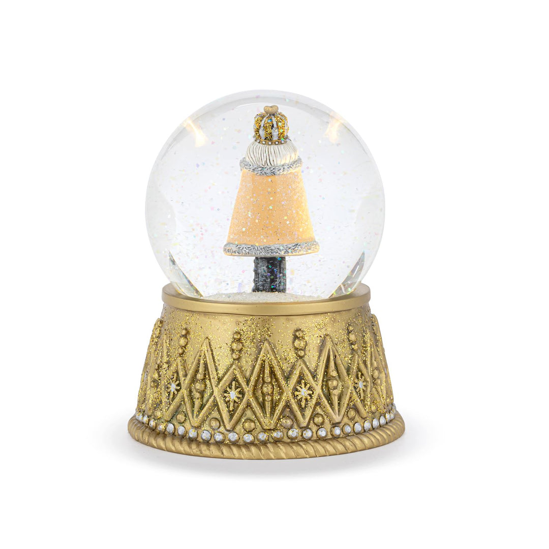 Nutcracker Snow Globe – Silver & Gold Lighted Holiday Keepsake
