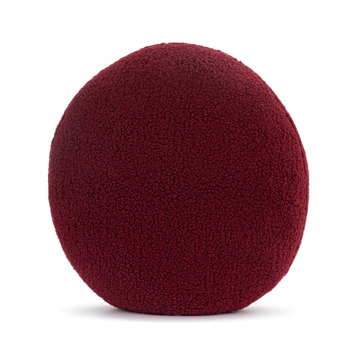 Red & White Peppermint Round Pillow – Cozy Holiday Accent Cushion