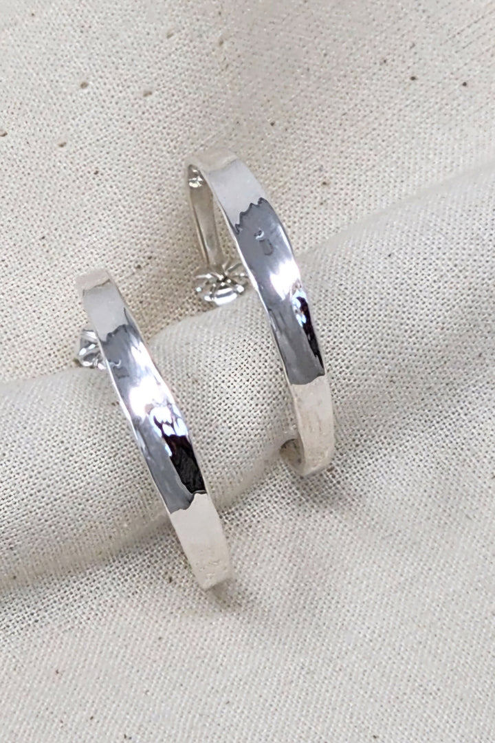 Smooth Concave Hoop Earrings