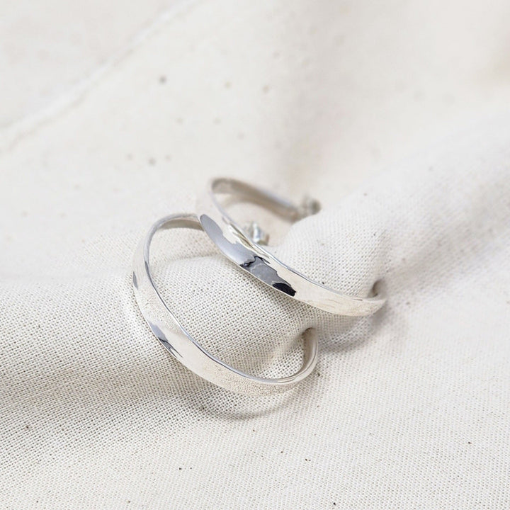 Smooth Concave Hoop Earrings