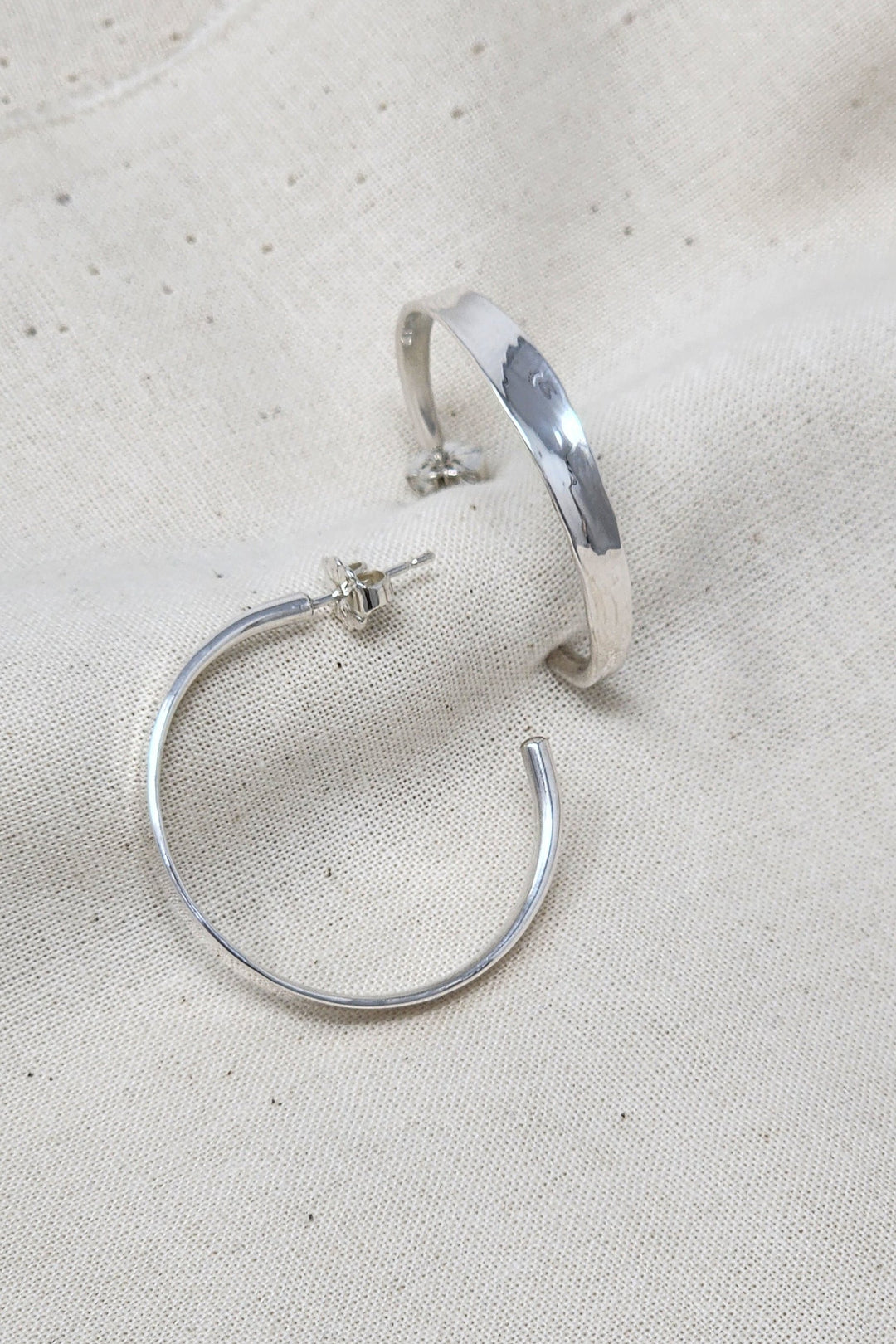 Smooth Concave Hoop Earrings