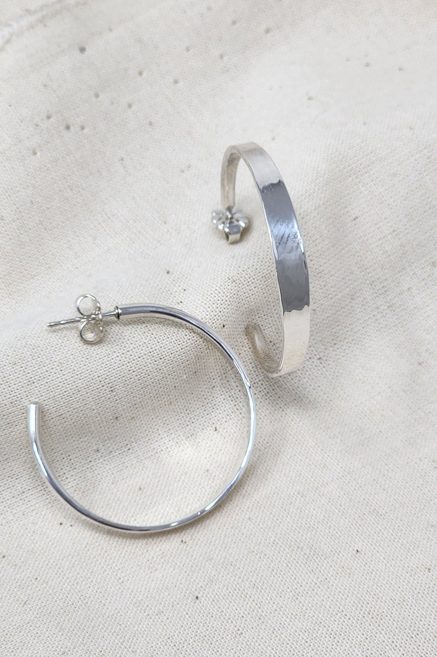 Smooth Flat Hoop Earrings