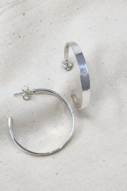 Smooth Flat Hoop Earrings