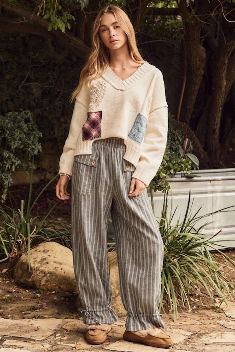 Striped Wide Leg Pants