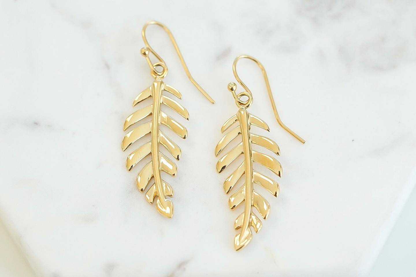 Goddess Laurel Leaf Drop Earrings