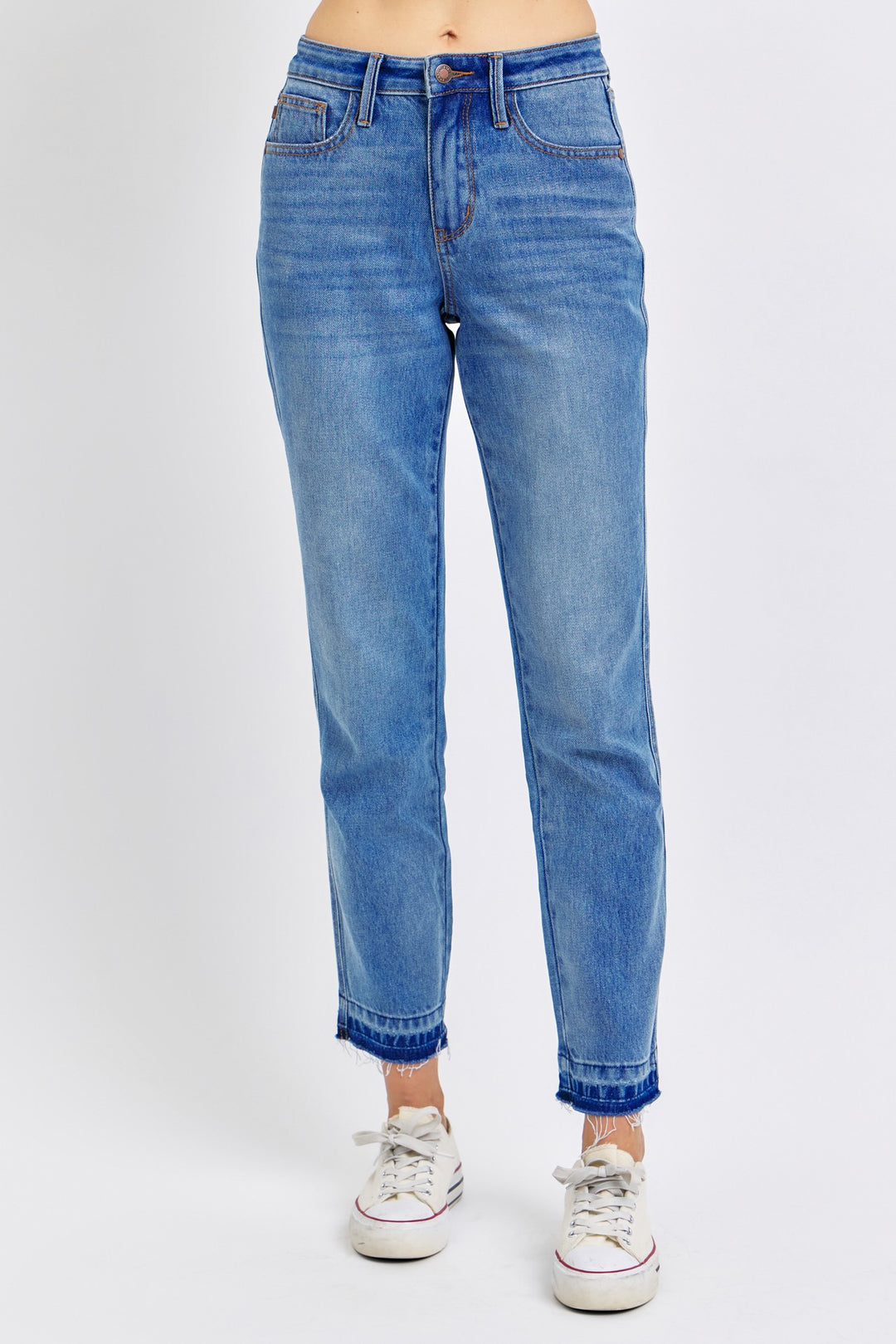 Mid Rise Rigid Magic Release Hem Boyfriend | Plus