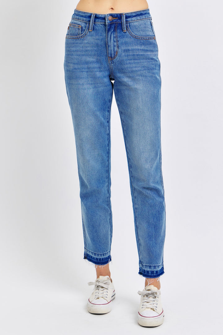Mid Rise Rigid Magic Release Hem Boyfriend | Plus
