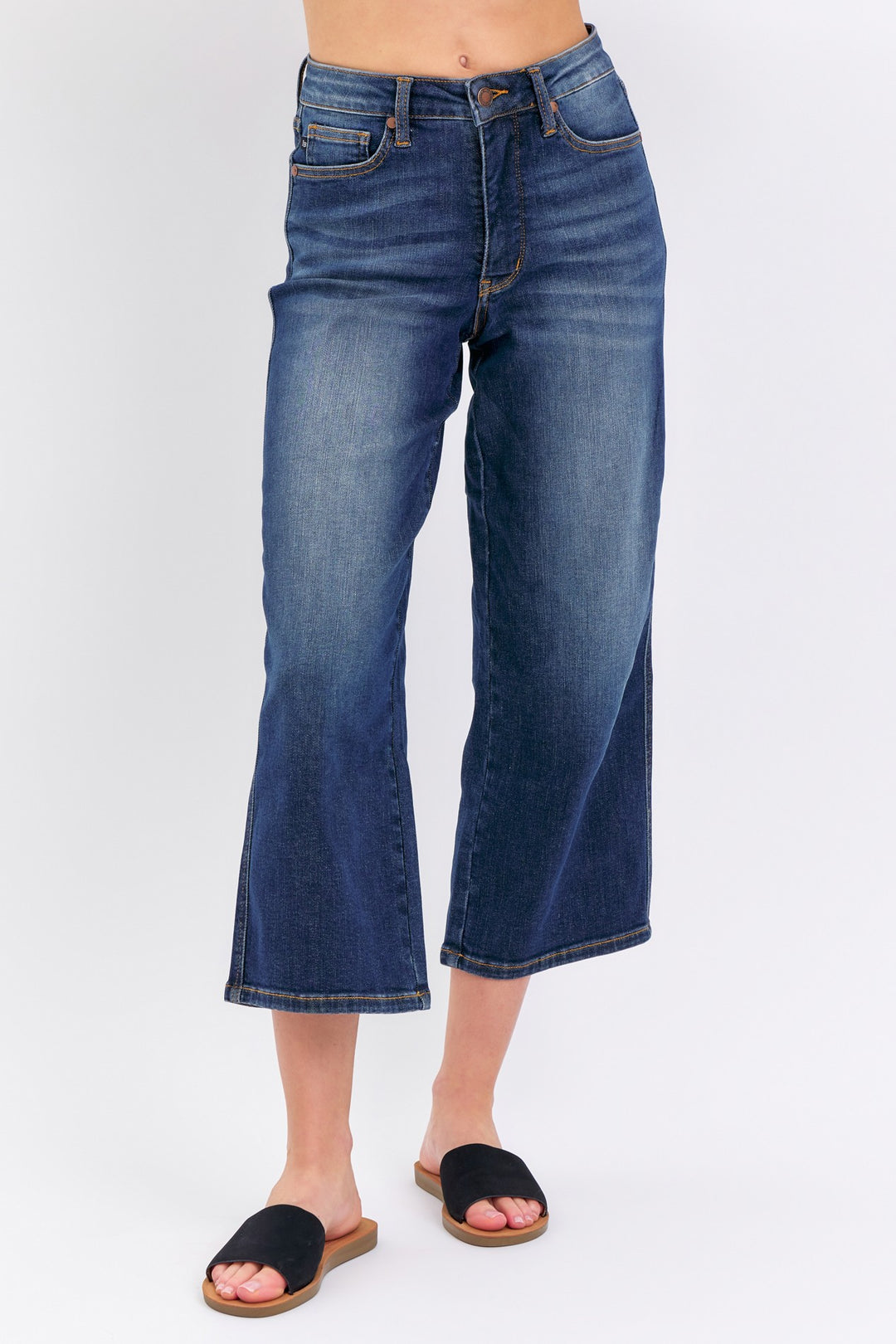 Cassandra Mid Rise Wide Leg Crop