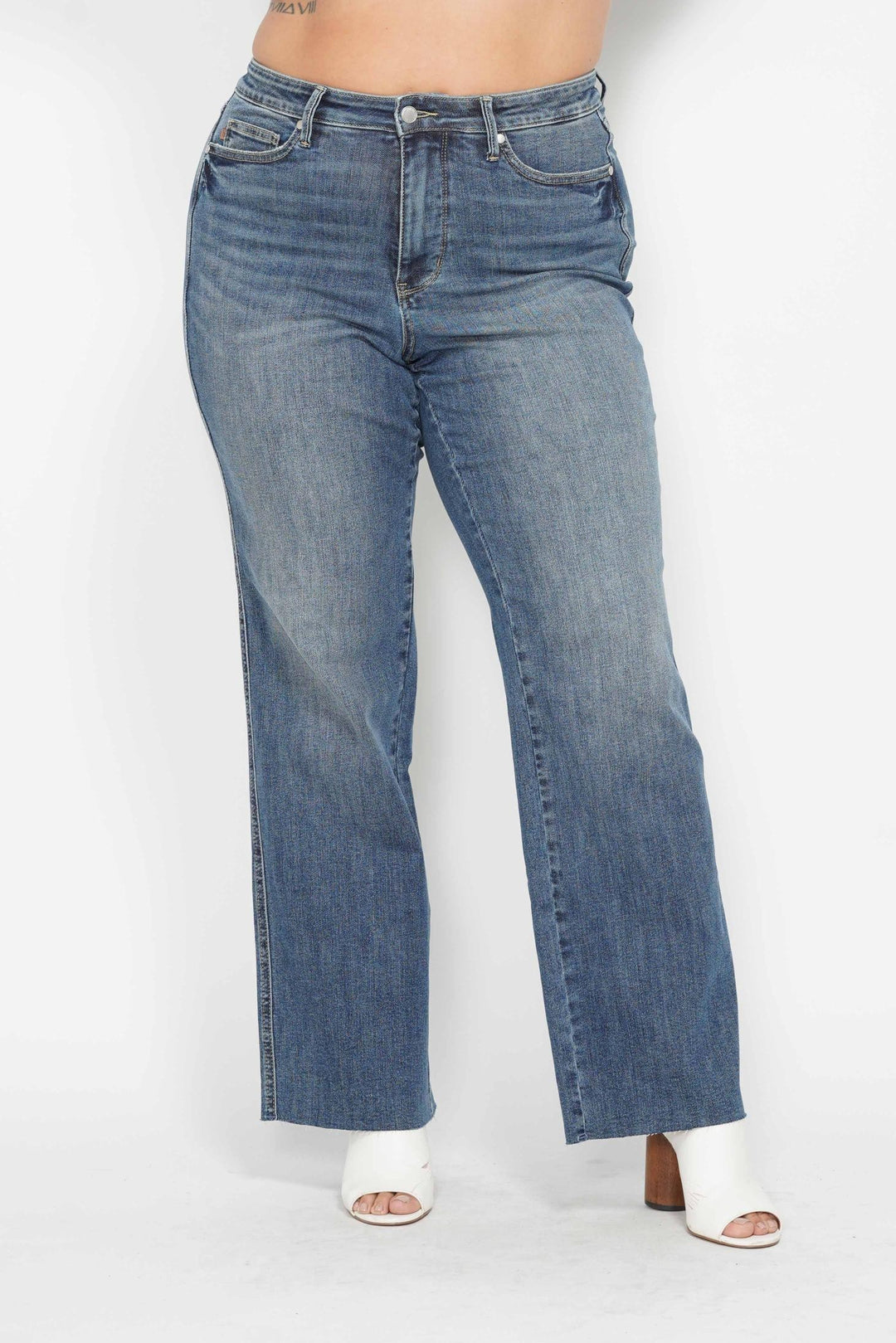 Mid Rise Vintage Straight Jeans