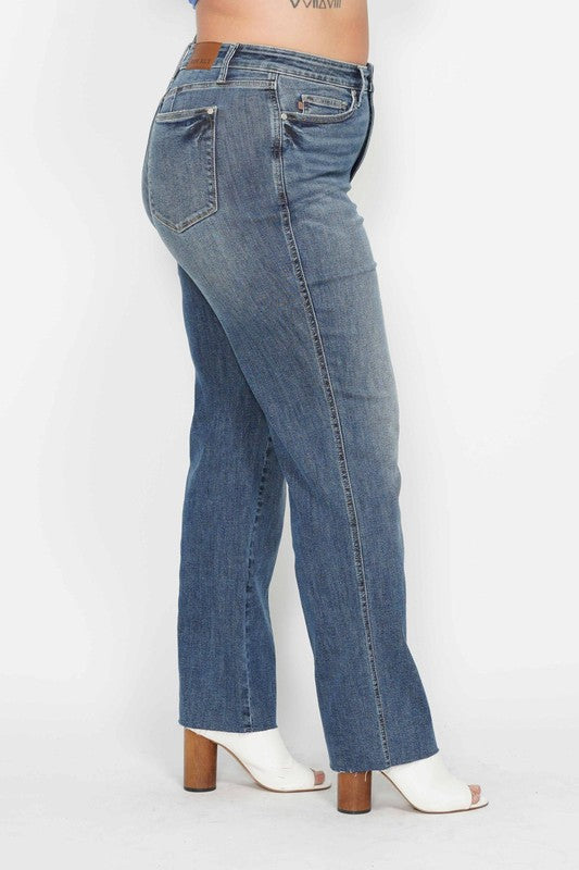 Mid Rise Vintage Straight Jeans
