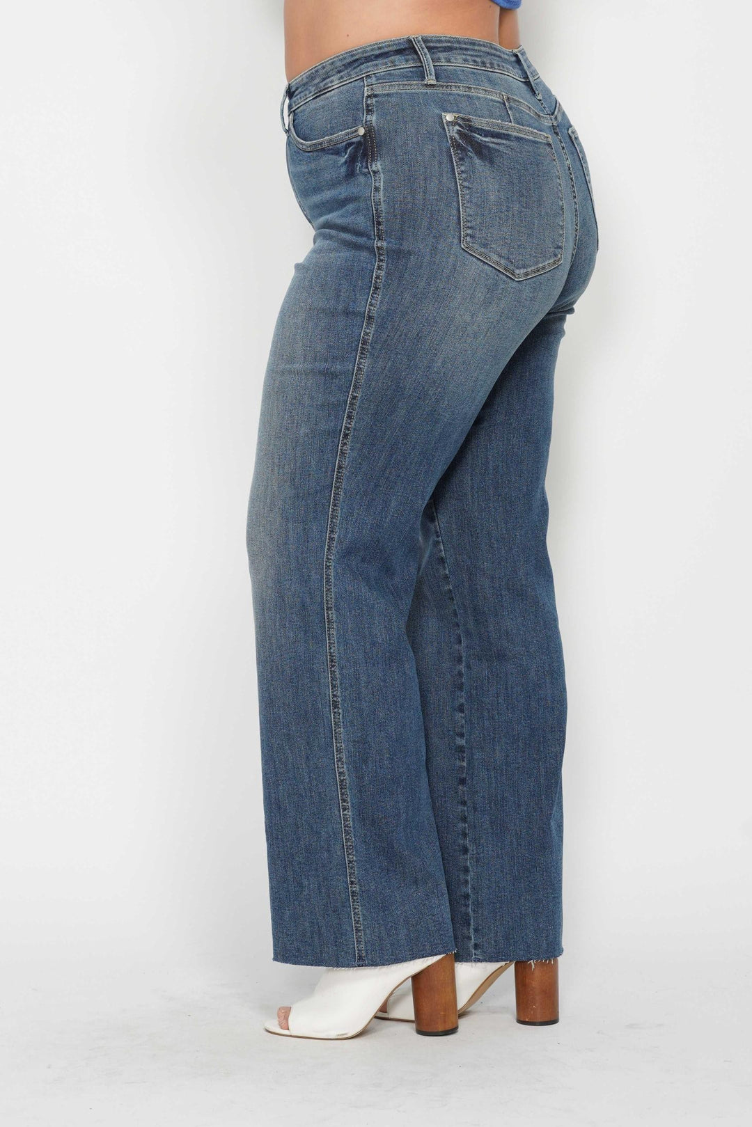 Mid Rise Vintage Straight Jeans