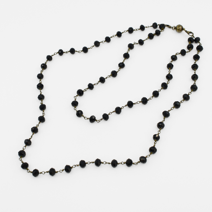 Crystal Rosary Beaded Layering Necklace – 6 Colors