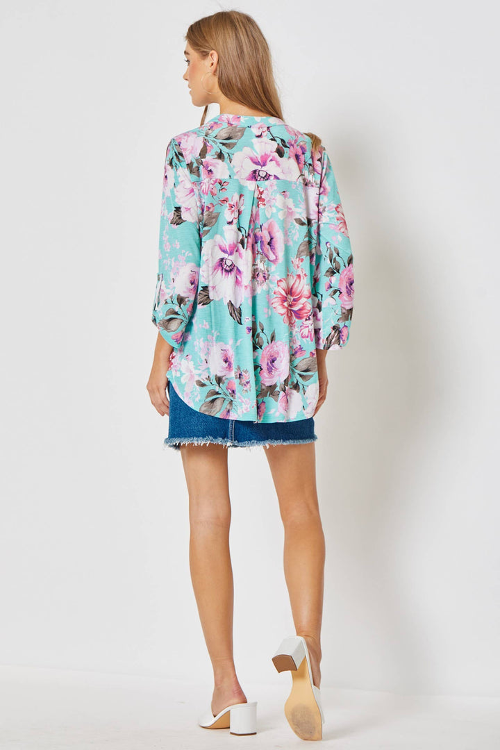 Lizzy 3/4 Sleeve Print Top
