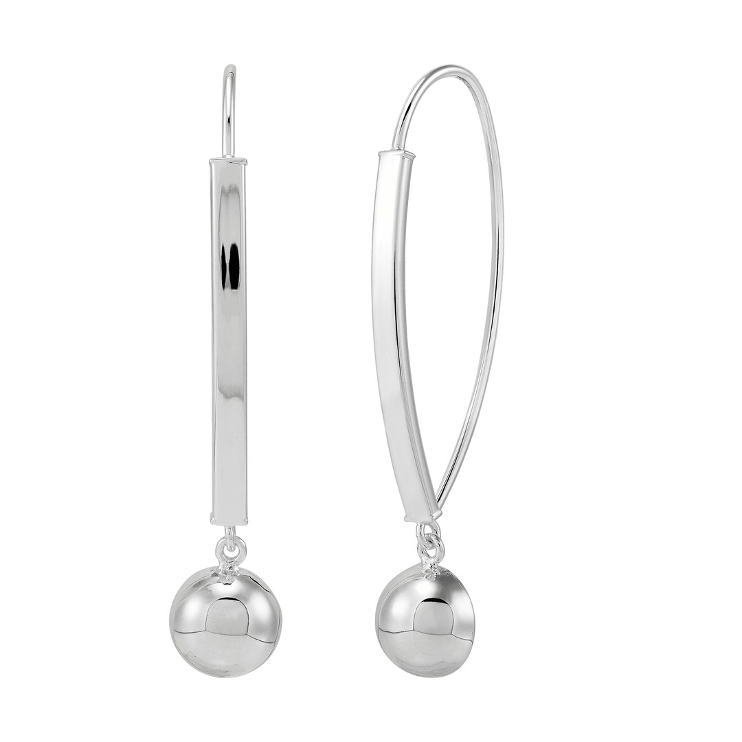 'Pin Drop' Sterling Silver Earrings