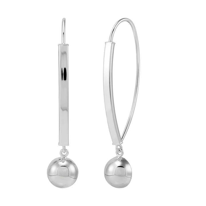 'Pin Drop' Sterling Silver Earrings