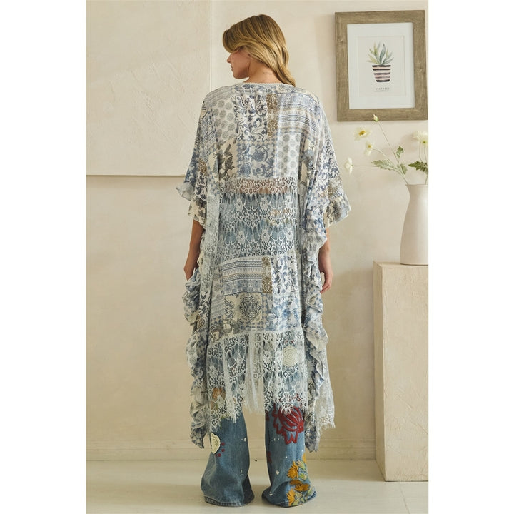 Boho Lace Mix Media Duster
