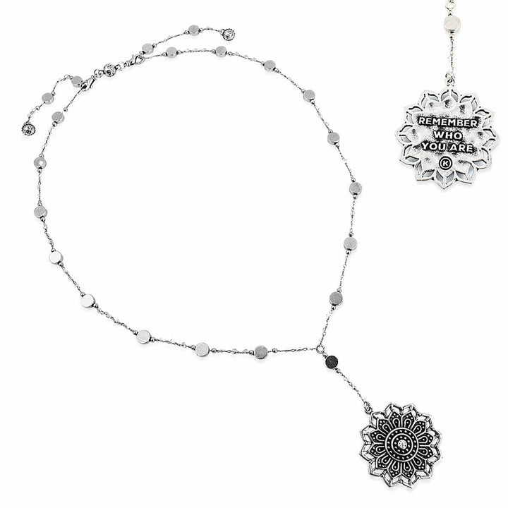 Remember Who You Are Crystal Mandala Pendant Necklace