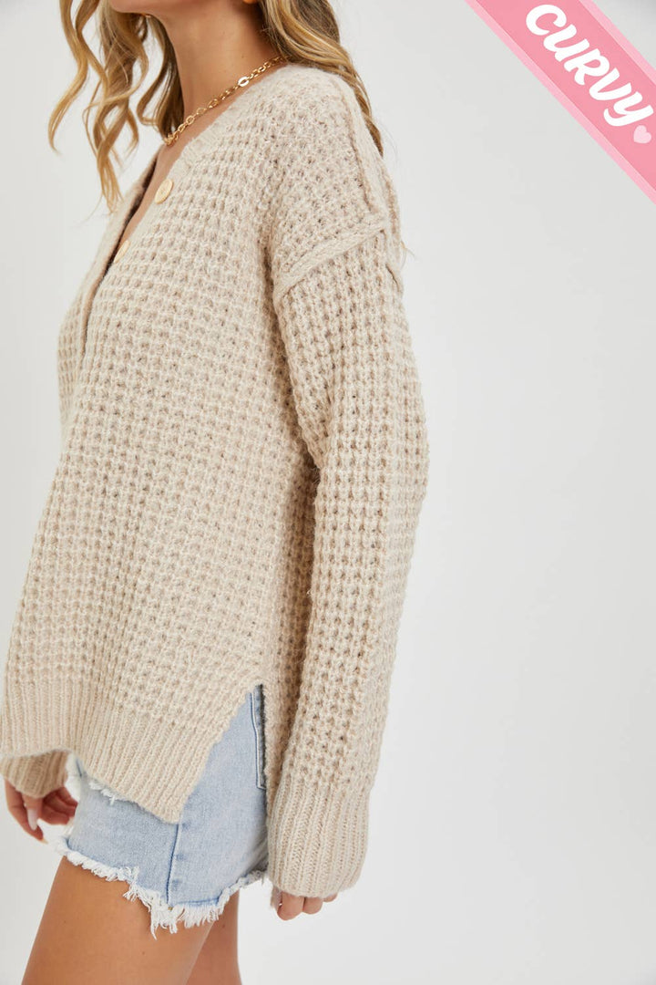 Soft Chunky Knit Sweater - Plus Size