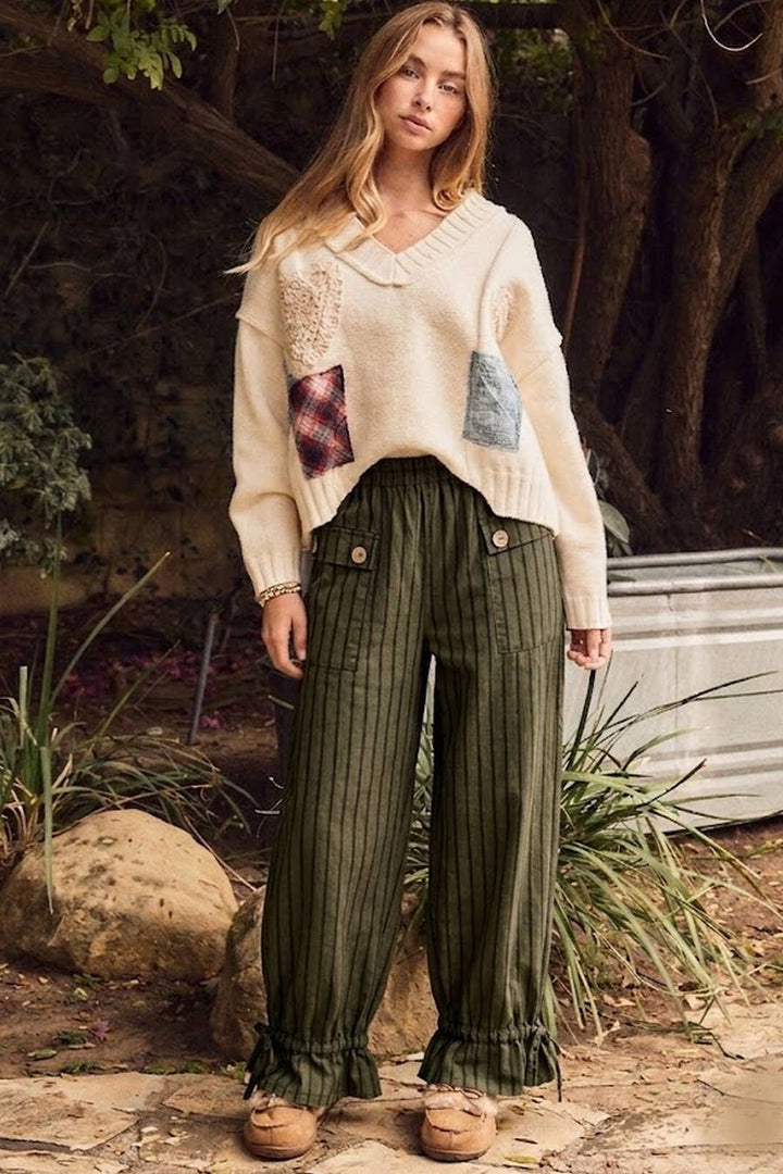Striped Wide Leg Pants