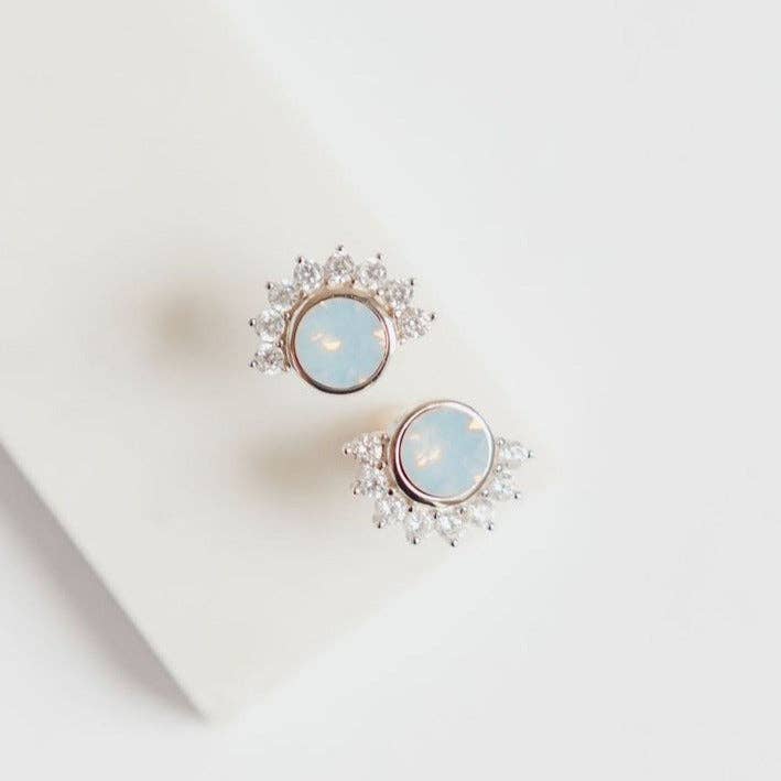 Lois studs in Air Blue Swarovski®