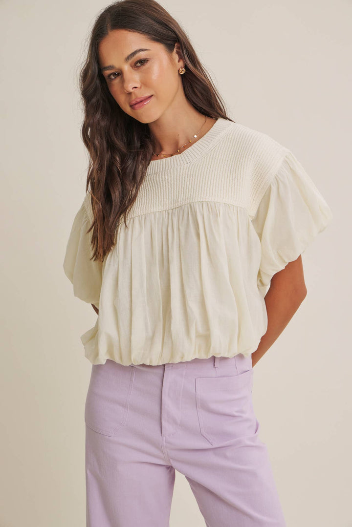 High Waisted Wide Leg Crop Pants | Linen Blend