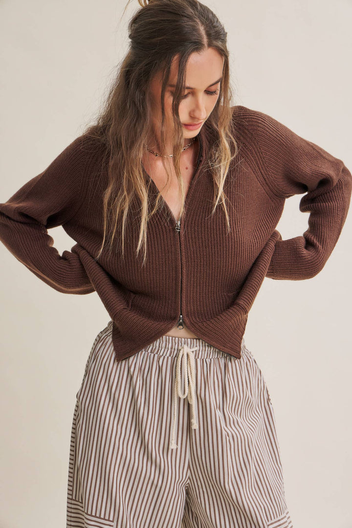 The Parker Two-Way Zip Sweater Jacket