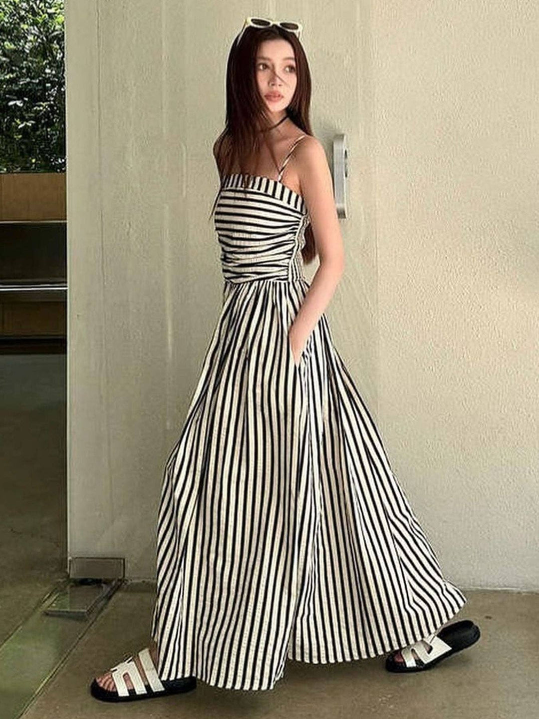 Effortless Striped Maxi Dress