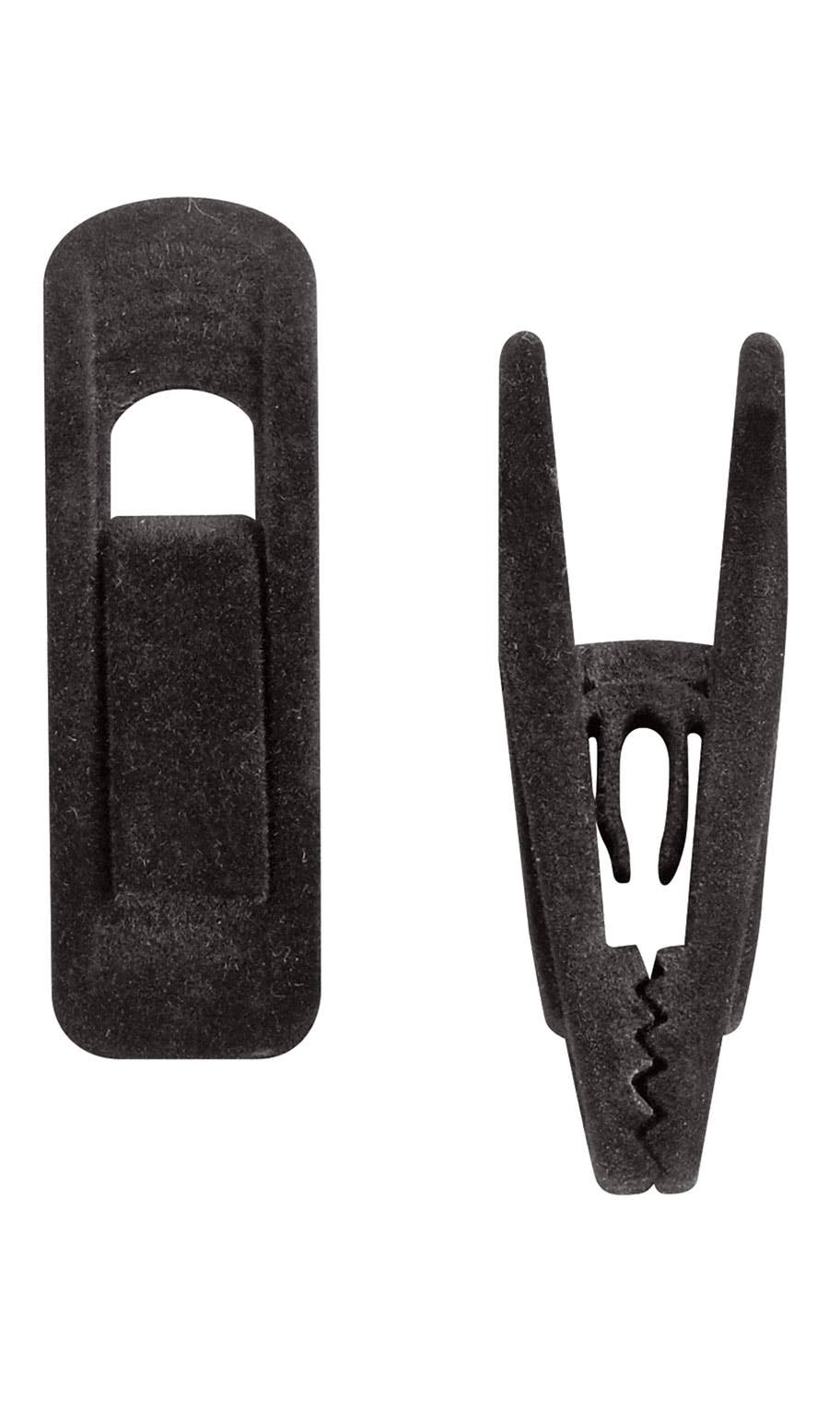 Black Velvet Hanger Clips - Pack of 25