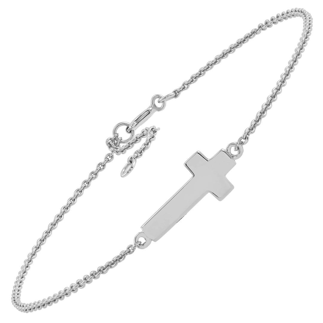 'Simplex Cross' Bracelet in Sterling Silver