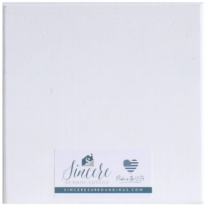 Product back with 'Sincere Surroundings' branding on a white background