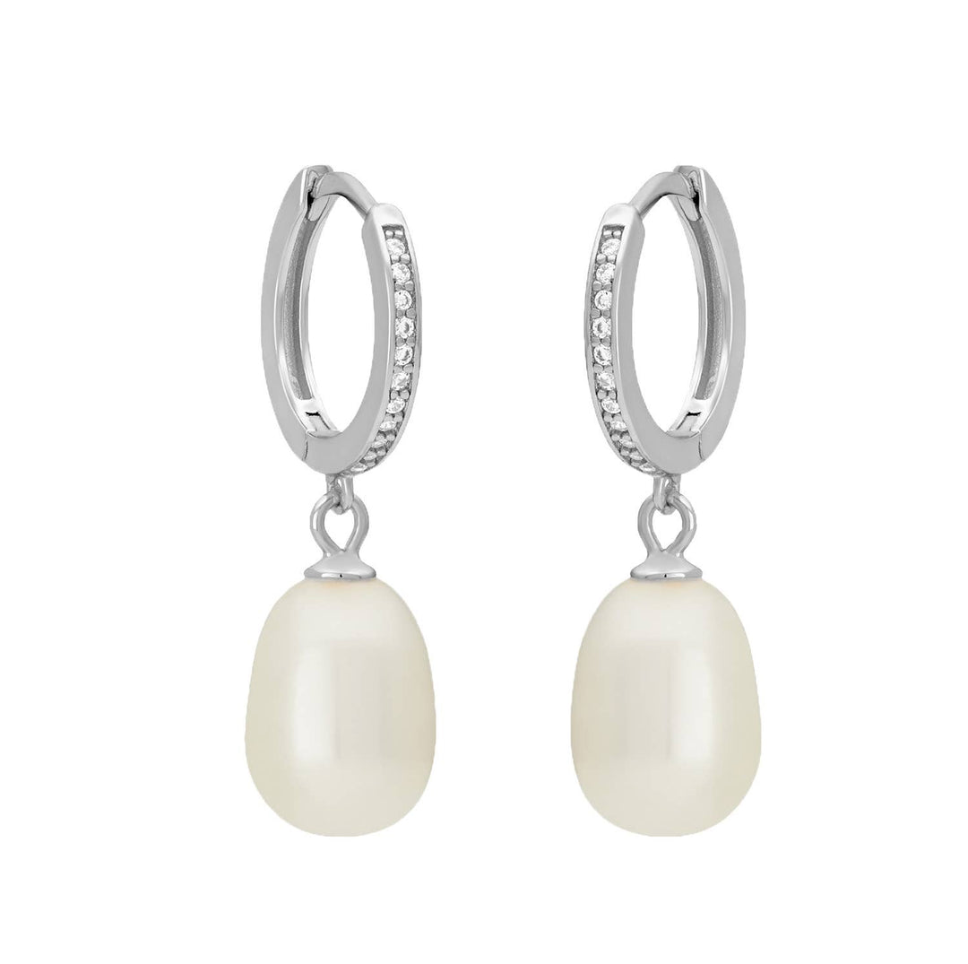 Colette Pearl Huggie Earrings
